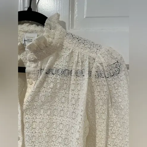 Sézane Petite Mendigote Bertha lace top