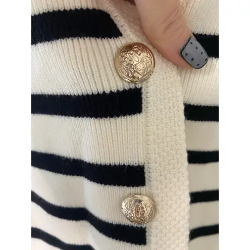 New Goelia Black and White Stripe Vest, Size US 6