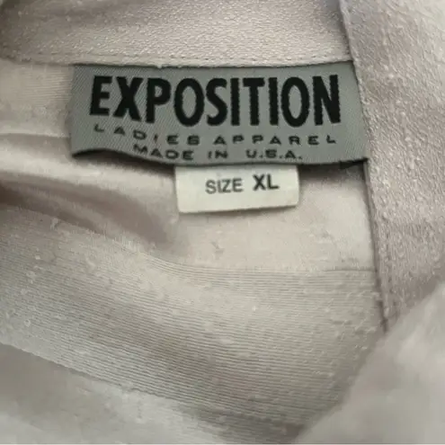 VINTAGE Taupe Pantsuit 3 Piece Pants Tank Shirt Sleeve Over Shirt Size XL