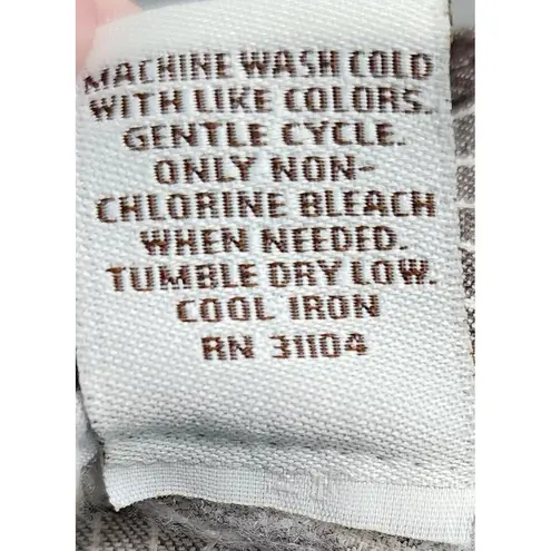 kim rogers Striped Career Pants High Waist Button Accent Size 14