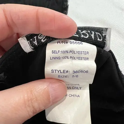 Masquerade Vintage Black Lace Tiered Ruffle Strapless Formal Dress Sz S