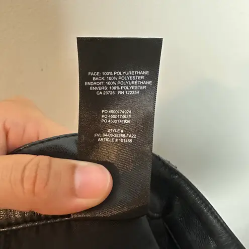 Wilfred Free Wilfred- The Melina Flare Pant Black Vegan Leather High-Rise