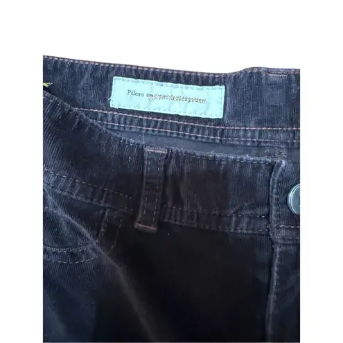 Pilcro and the Letterpress Anthropologie The Serif Corduroy Legging Pants Brown Sz