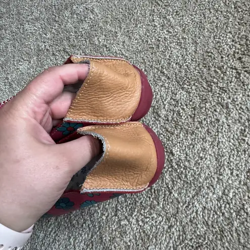 Venus  Pink Printed Floral Leather Slip On Loafers Women's Size 41 / US Size 10