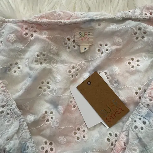 Surf Gypsy NWT Rainbow PALM SPRING TIE FRONT TOP