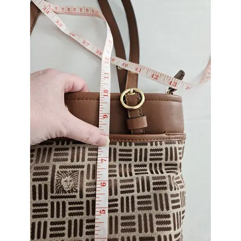 Anne Klein  Brown Canvas Shoulder Bag NWOT Double Handle