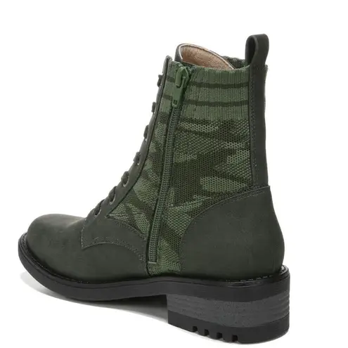 Life Stride Knockout Lace-Up Combat Boot, Comfort Boot, Green Olive, Size 8, NWT