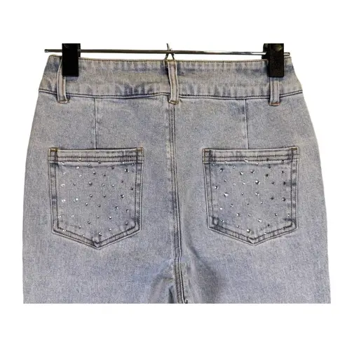 Generation Love Janet Rhinestone Jeans Womens Size 24 Light Wash High Rise