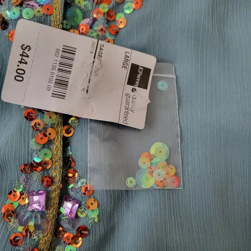 Mixit Sagebrush Sequined Starburst Tunic Top Brand New With Tags