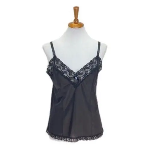 NOT SOLD!!!! Perfectform Vintage Lace Trim camisole Blouse Black Size M Whimsy Size M