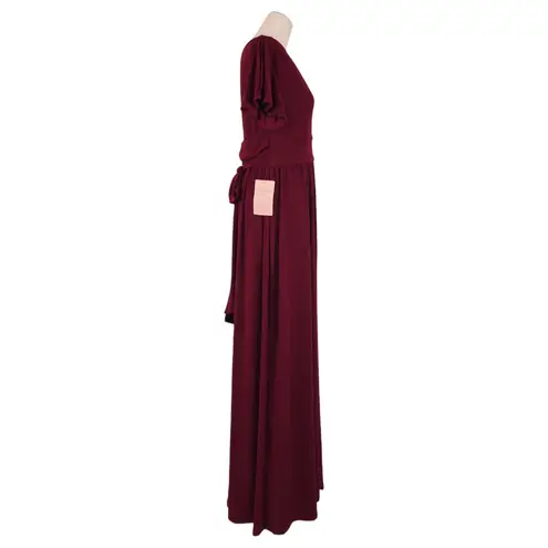 BHLDN NWT Anthropologie Mendoza Dress Burgundy Red Sz 8
