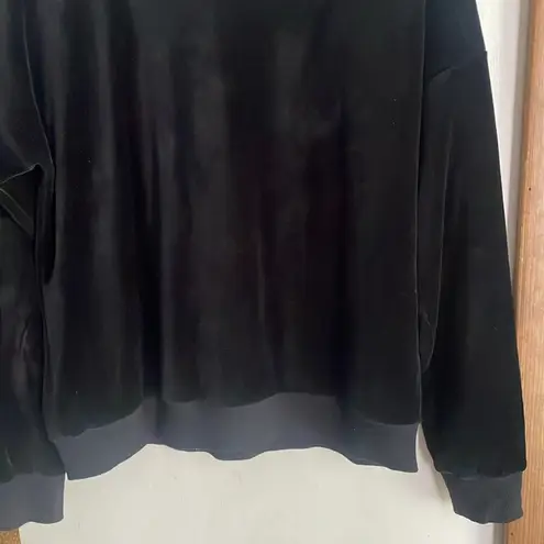 ANINE BING black velour sweatshirt