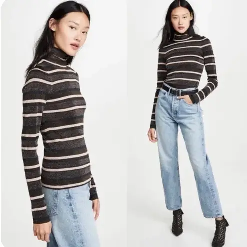 Ulla Johnson stripe metallic turtleneck
