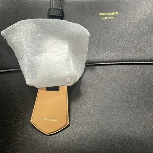 Salvatore Ferragamo Ferragamo Charming Medium Leather Tote Bag in Black, New with Tag