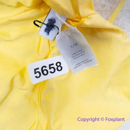 ONIA NEW Polka Dot Sunshine Yellow Ginny One Piece Swimsuit, size L