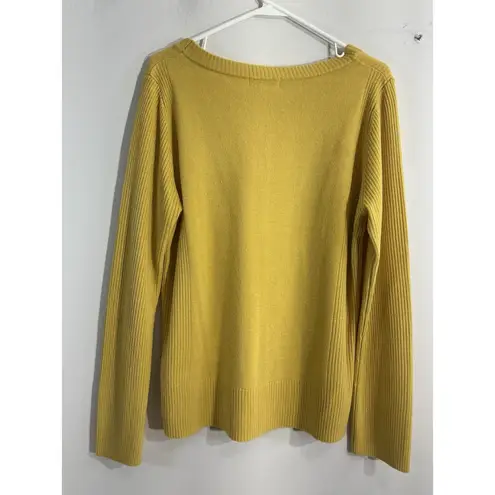 Carol Rose Womans Sweater XL Gold Crew Neck Pullover