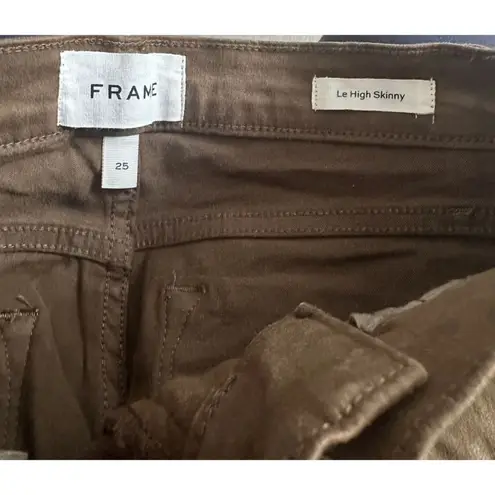 Frame Le High Skinny Brown Legging Jeans Size 25