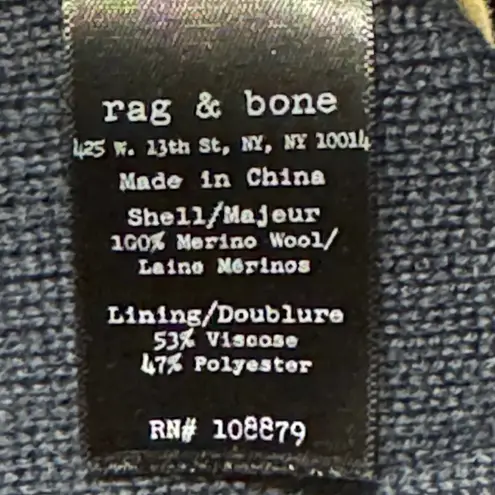 Rag and Bone  Bromley Navy Structured Blazer Jacket Womens Small Designer thumbnail 7