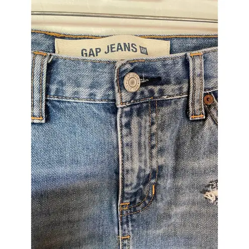 Gap  | Vintage Y2K Distressed Denim Mini Skirt Size 6