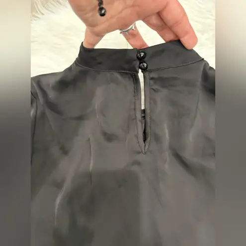 Grace Karin Black Blouse with Bow Detail Size M