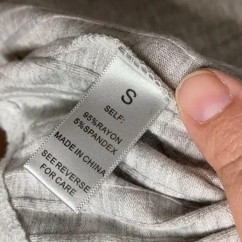 BKE by the buckle gray ribbed open cardigan size small