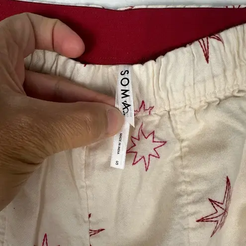 Soma Flannel Super Soft Long Sleeve Collar and High Rise Pants Cozy Pajama Set