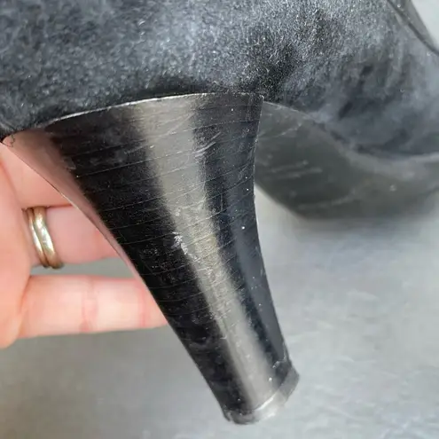 Aquatalia Black Suede Nubuck Heels Italy 10
