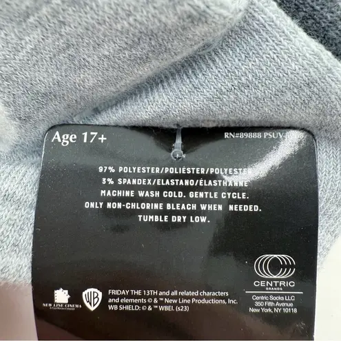 Friday the 13th Womens No Show Socks Jason Mask Horror Movie Fun Novelty Gift Black