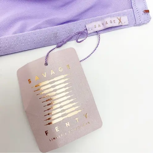 Savage X Fenty Shining Star Embroidered Lace Unlined Demi Bra