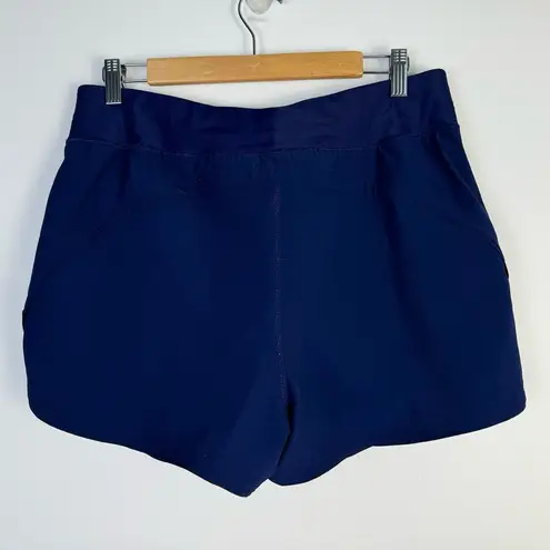 Lands'End  3" Quick Dry Elastic Waist Board Shorts Swim Cover-up Navy Blue Sz 12