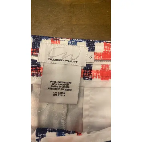 Cracked Wheat Red Blue Box Plaid Golf Shorts Size 6