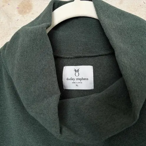 Dudley Stephens Greenpoint Turtleneck in Terry Fleece Green Size XL