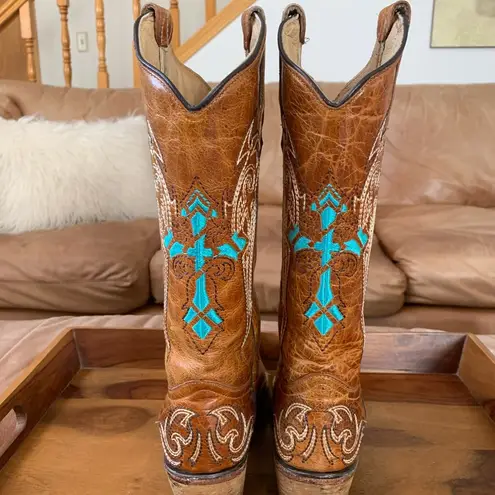 Circle G  Leather Cowboy Boots