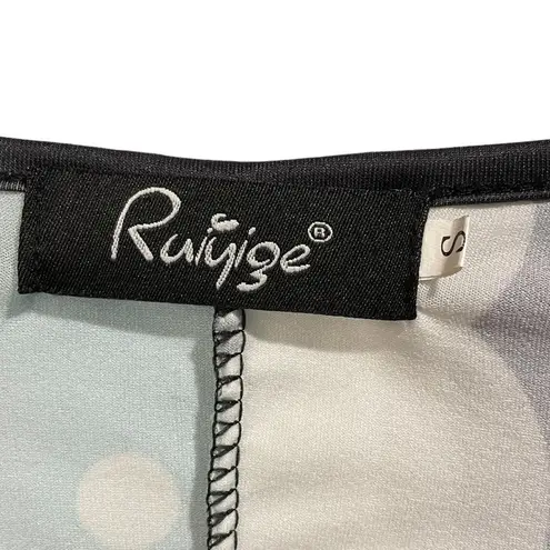 Ruiyize Christmas Novelty Santa Holiday Festive Present Long Sleeve Mini Dress