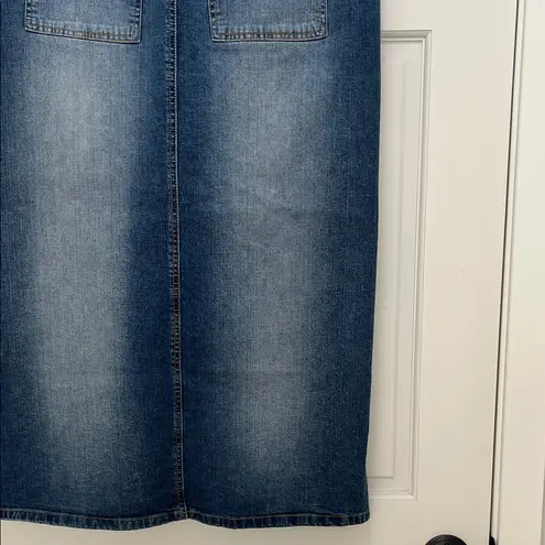 Saint Tropez West 90s Y2k Retro Maxi Denim Skirt - Size 8