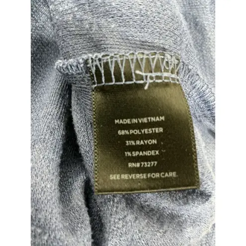 Simply Vera, Vera Wang Womans Simply Vera Wang Pullover Blue Long Sleeve T Shirt Xl Scoop Neck