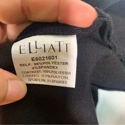 Elliatt black strapless satin candid midi dress XS party cocktail wedding guest