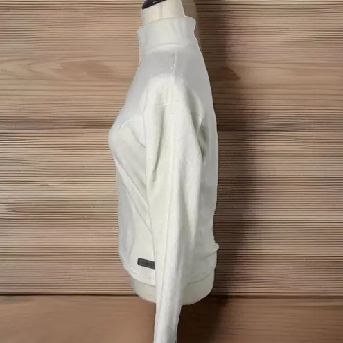 Black Diamond WHITE FLEECE Quarter Zip Fleece, WOMEN'S MEDIUM SOFT COZY WARM