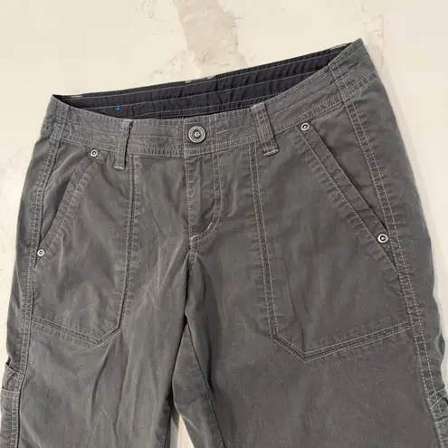 Kuhl Free Range Cargo Capri Utility Pants Womens 4 Gray Gorpcore Hiking Outdoors