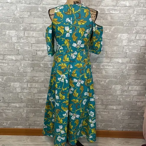 Shae By Sassafras Tropical Cold Shoulder Dress Yellow Size L