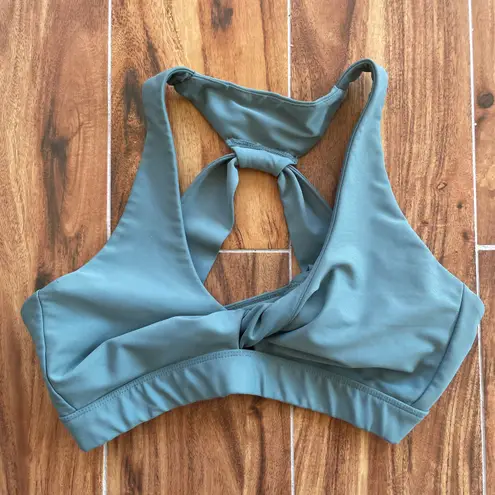 SoulCycle SOUL BY  Twisted Half Racerback Sports Bra Teal Green Size M