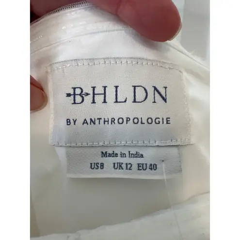 BHLDN Cleo Puff Sleeve Ivory Mini Dress NWT Size 8 Bridal Shower