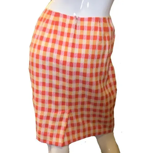 Emmanuel Ungaro Gingham Tweed Suit White Pink Orange Vintage Size undefined