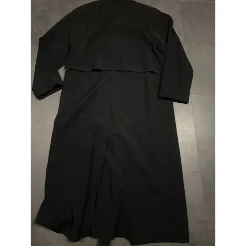 Gallery Black Trench Coat - EUC - Size 10. 200