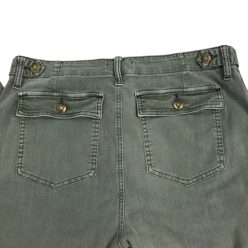 Pistola Pamela Straight Leg Pant Women 31 Olive Green Crop Utility Streetwear