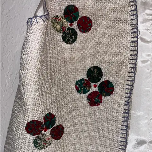 Santa Embroidered Cross Stitch Christmas Sweater Vest Size undefined