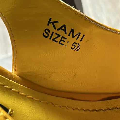 Yellow Slingback Heels by Shes Collection Size 5.5