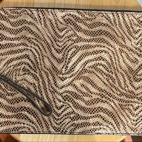 Banana Republic  Leather Animal Print Clutch/Wristlet