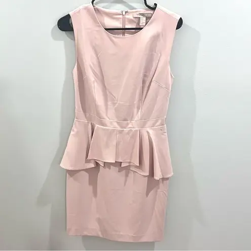 Forever 21 Blush peplum pencil skirt dress size small