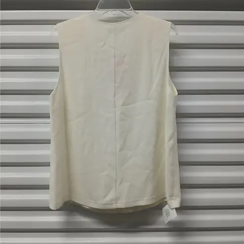 Of / Mercer Womens Blouse XL Beige Sleeveless V